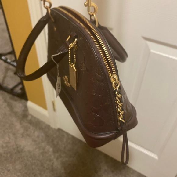 COACH F55450 MINI SIERRA SATCHEL IN SIGNATURE DEBOSSED PATENT LEATHER SOLD‼️ - Picture 8 of 15